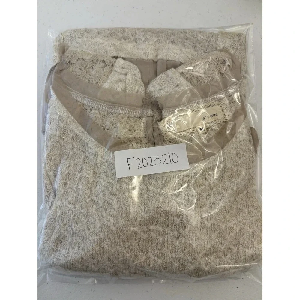 Anthropologie a'reve Sweater Womens M Soft Romantic Fairy Ethereal Feminine Lace - Picture 8 of 8